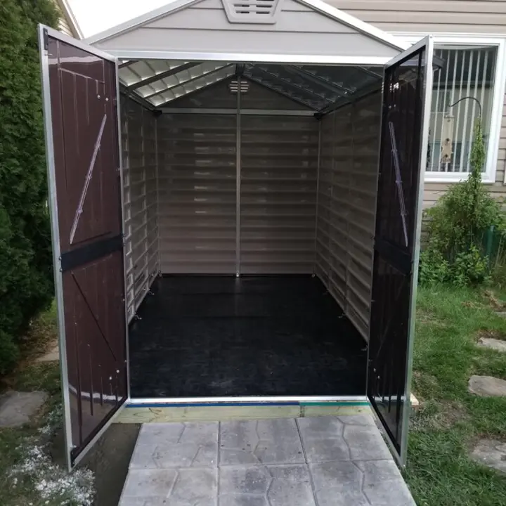 【Storage Shed】6 ft. Width X 10 feet. D plastic storage shed. Peter changed the group photo.