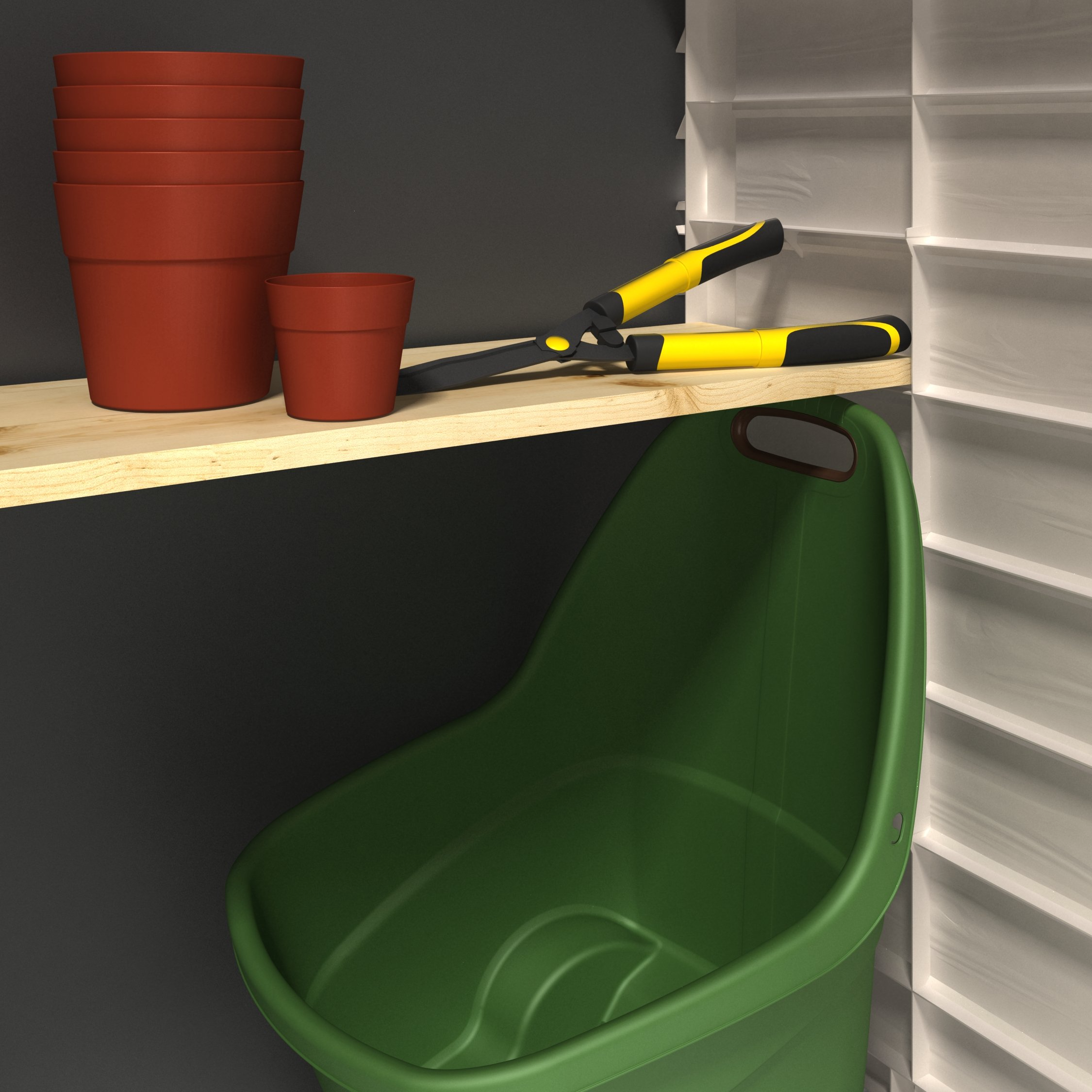 【Storage Shed】【BS】Plastic Storage Unit Box Garden Outdoor Sheds Wheelie Bins for Tools Bikes Lawn Mowers