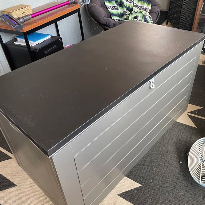 【Storage Shed】180 Gallon Water Resistant Plastic Lockable Deck Box