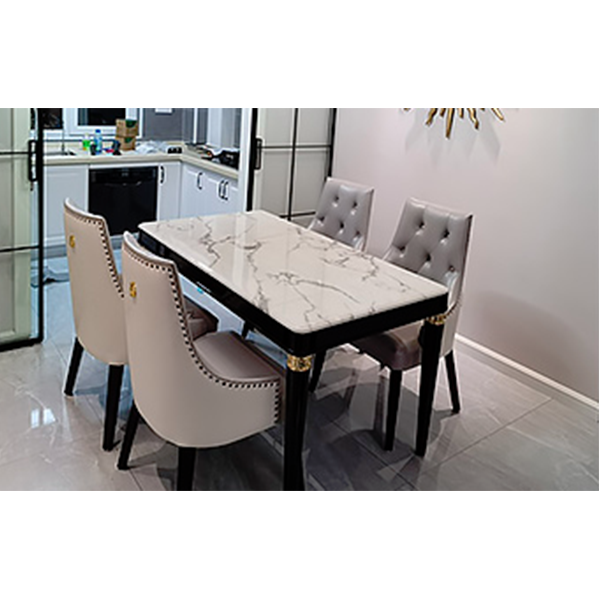 Marble dining table solid wood dining table and chairs NN