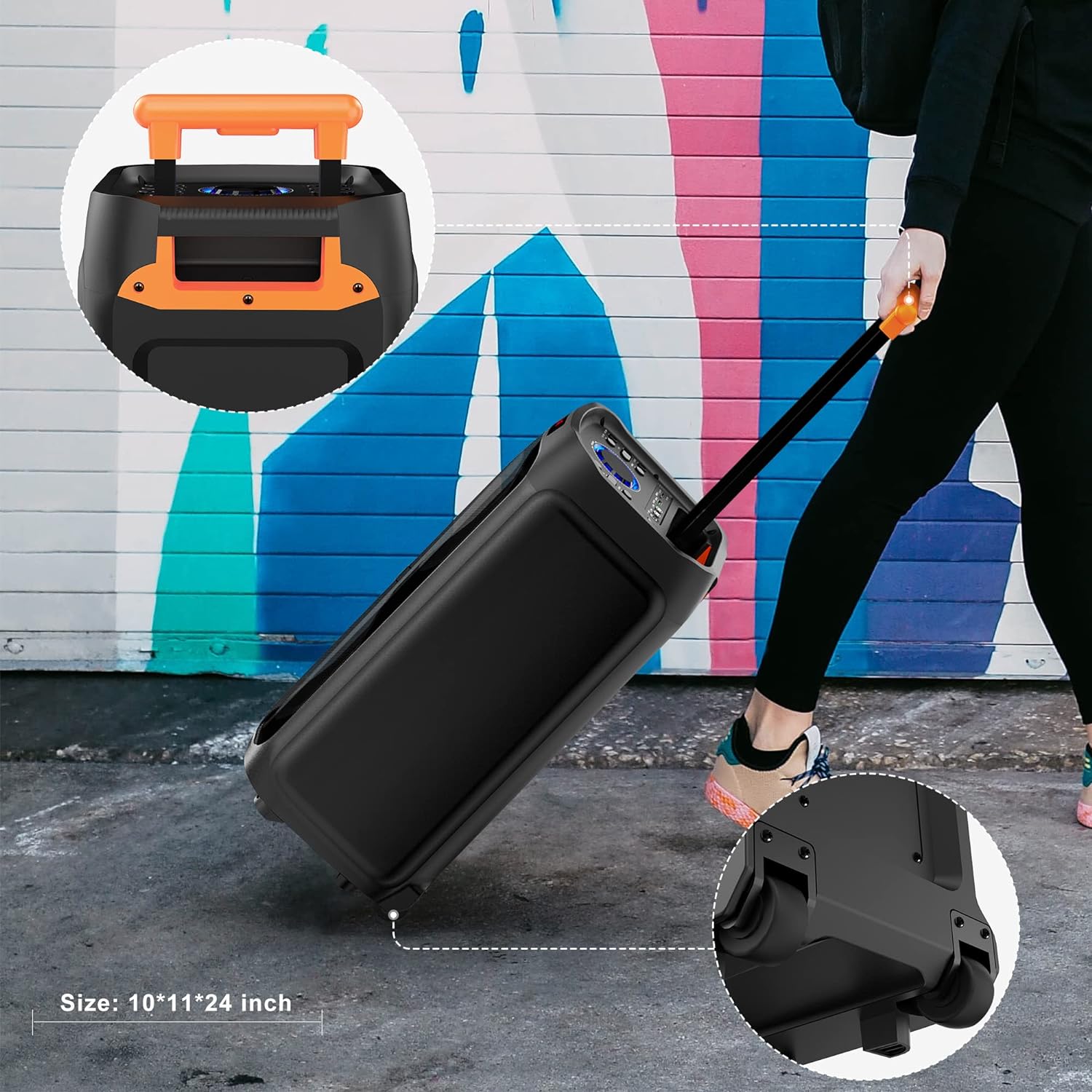 JYX Karaoke Machine with 2 Wireless Microphones for Adults, 8