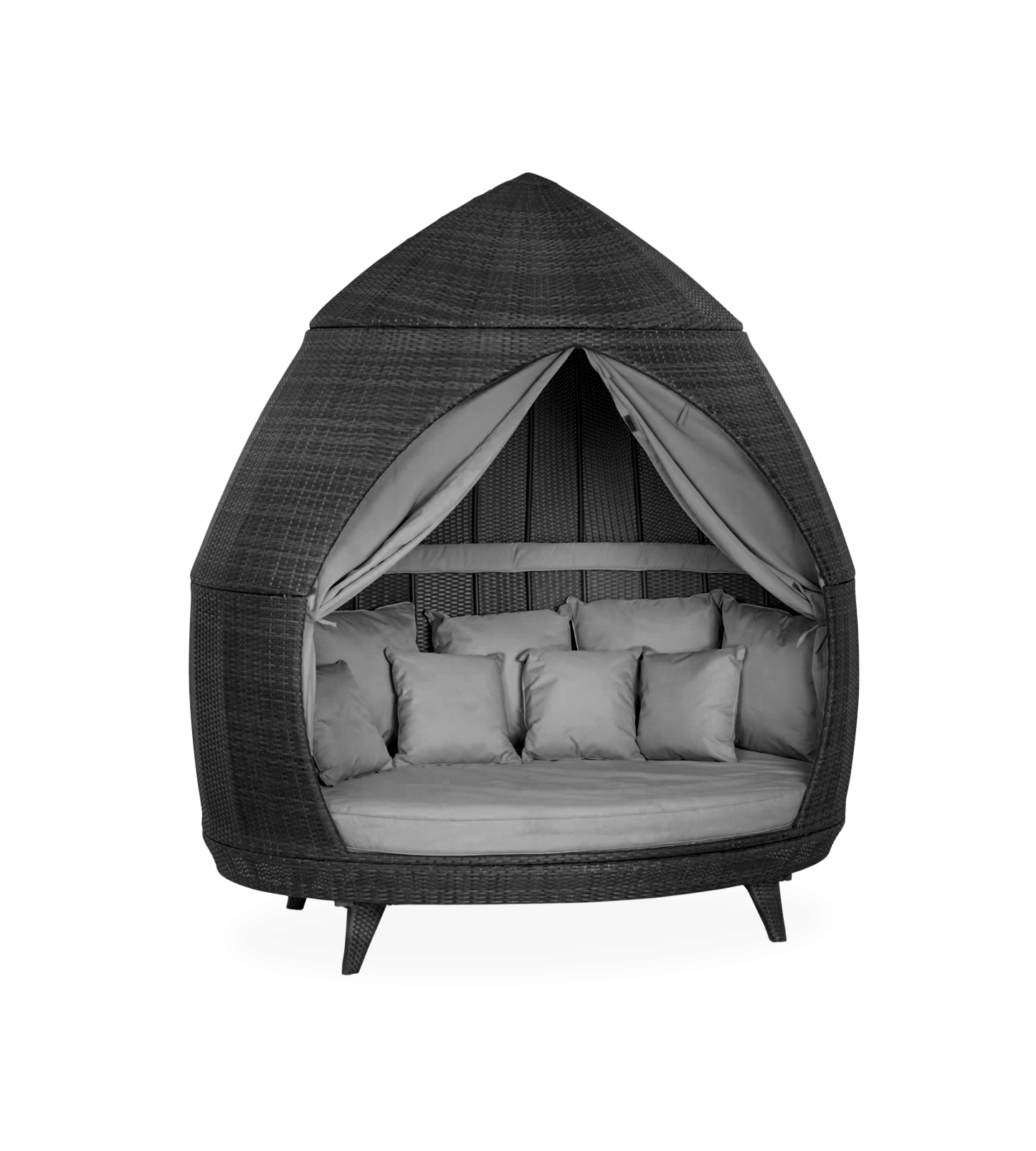 Vacation beach bed rattan bed terrace sun bed outdoor leisure birdcage sofa outdoor courtyard sun lounger